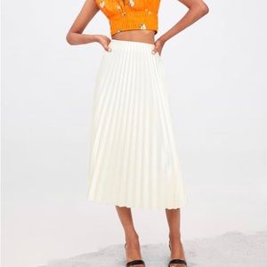 Zara long pleated skirt